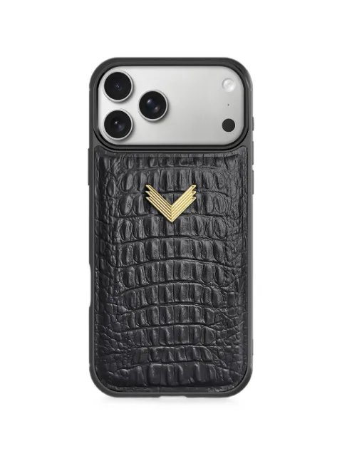 VELANTE alligator-effect leather iPhone 18 Pro case