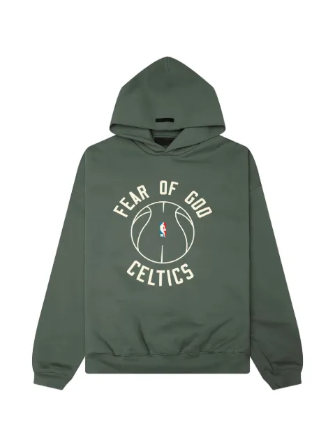 FEAR OF GOD ESSENTIALS Celtics x Barkley Hendricks logo-print 90s hoodie