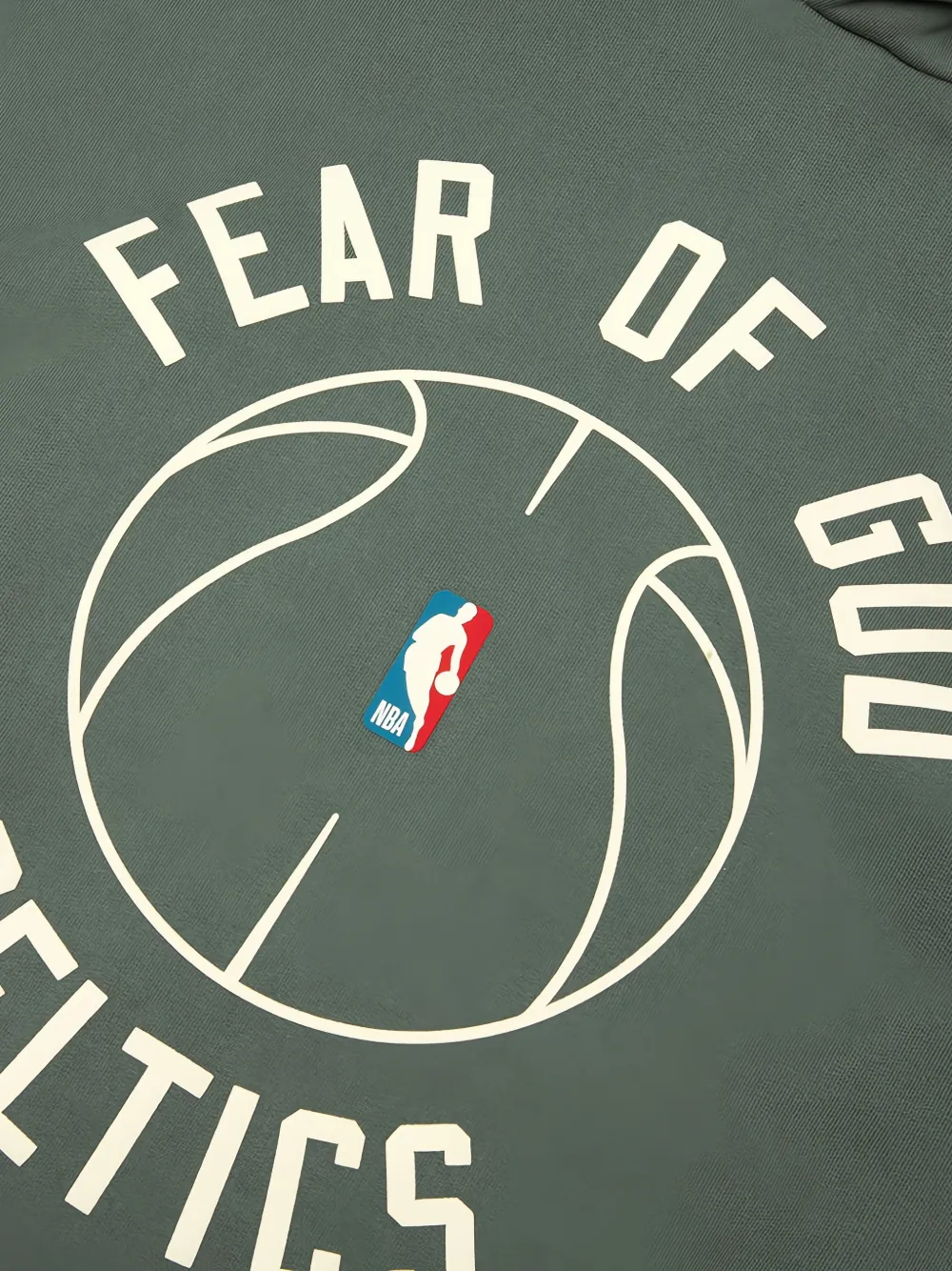 FEAR OF GOD ESSENTIALS Celtics x Barkley Hendricks 90s hoodie met logo-print Groen