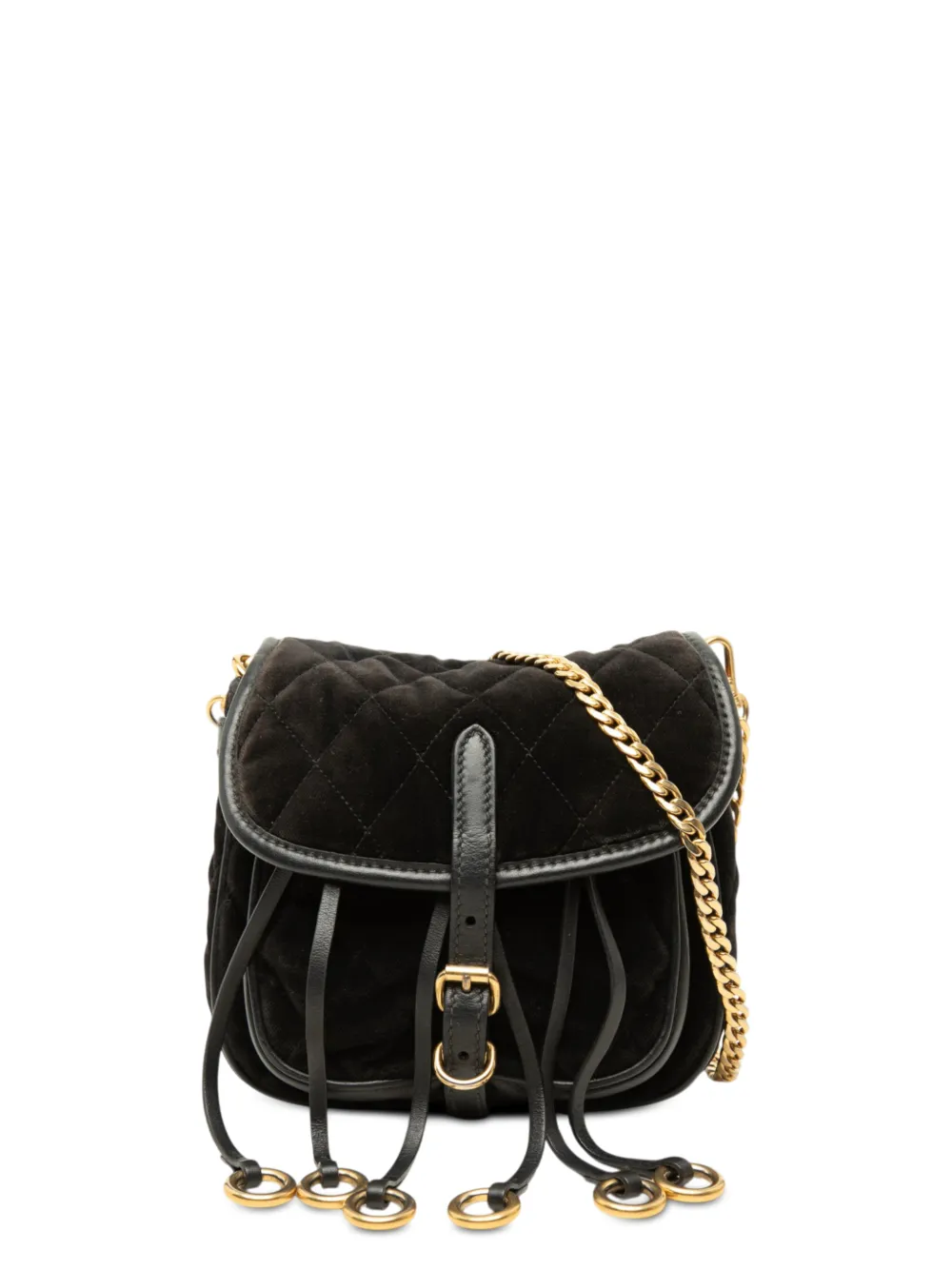 Prada Pre-Owned 2010-2026 Impuntu Velluto Corsaire crossbody bag - Schwarz