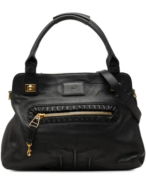 Chloé Pre-Owned Margaret satchel-taske i grynet kalveskind fra 2010