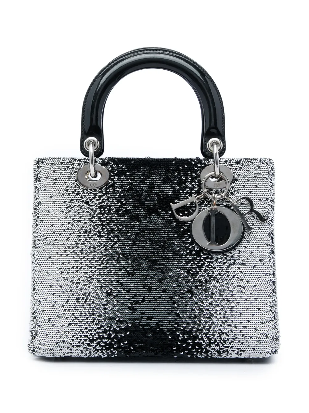Christian Dior Pre-Owned 2013 Medium Sequins Lady Dior satchel - Black