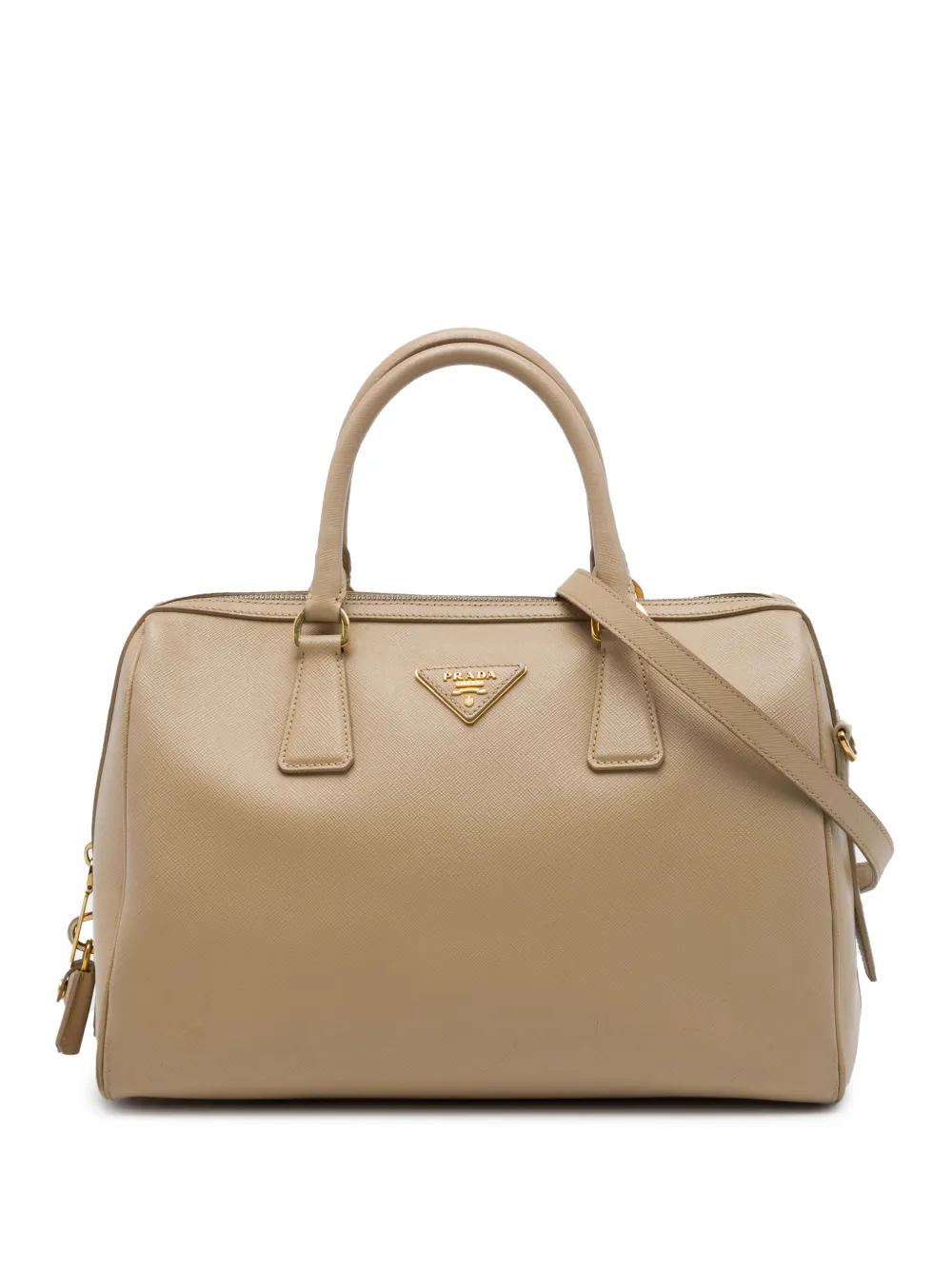 Prada Pre-Owned 2010-2026 Saffiano Lux Convertible Bowler Bag satchel - Toni neutri
