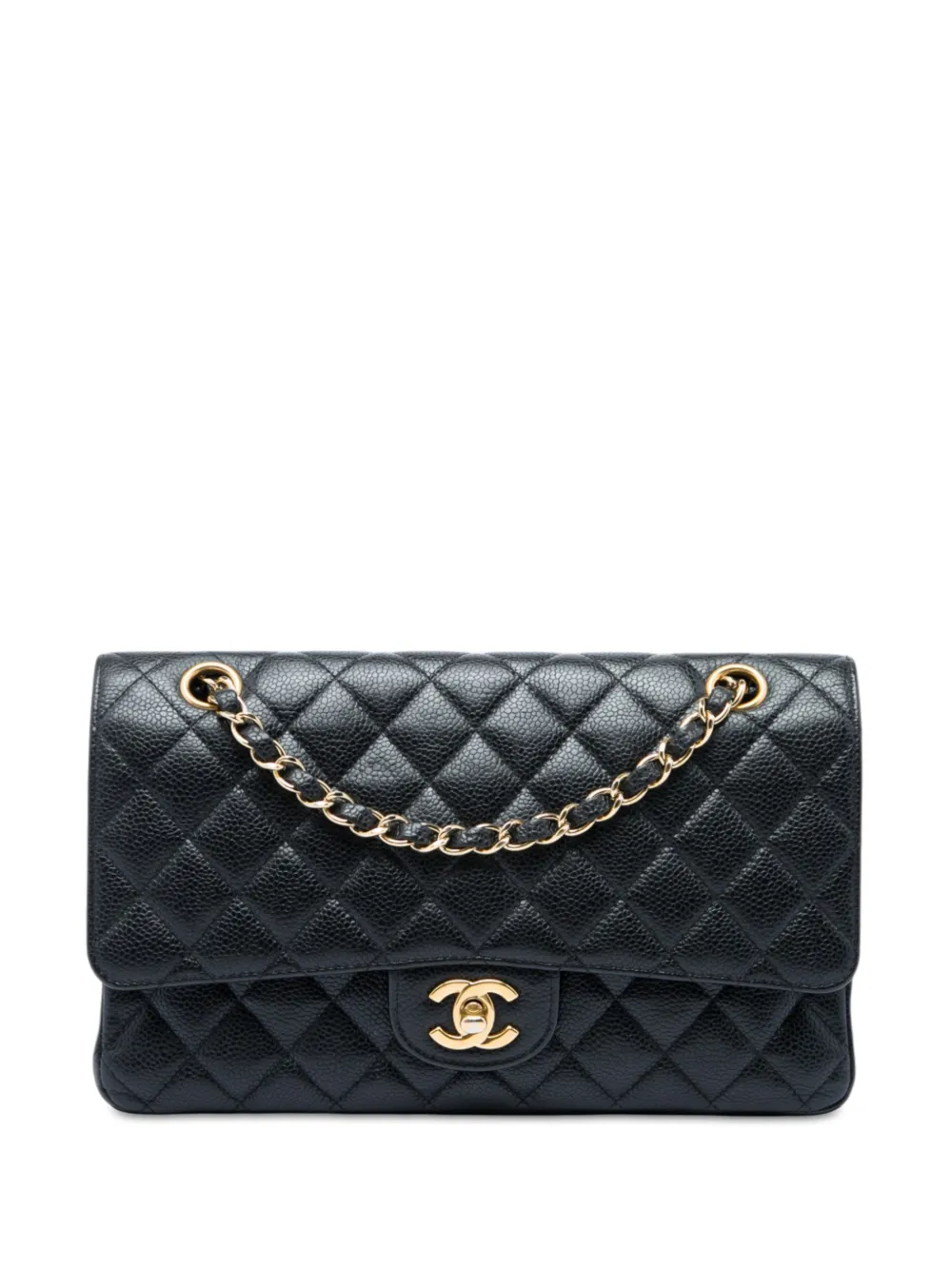 CHANEL Pre-Owned 2009-2010 Medium Classic Caviar Double Flap shoulder bag - Nero