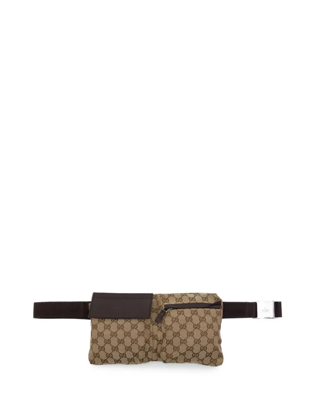 Gucci Pre-Owned sac banane Double Pocket en toile GG (2000-2015) - Marron Gucci Pre-Owned sac banane Double Pocket en toile GG (2000-2015) - Marron