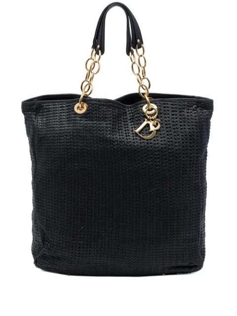 Christian Dior Pre-Owned 2008 Large Woven Lambskin Lady Dior Soft Shopping tote bag
