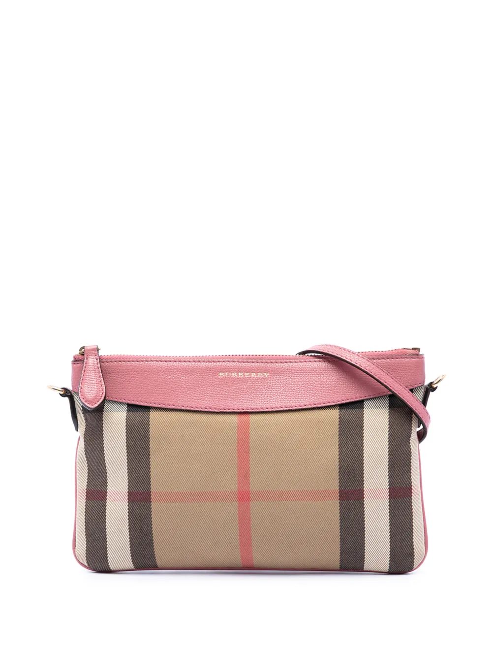 Burberry Pre-Owned 2000-2017 House Check Canvas Derby Peyton crossbody bag - Nude