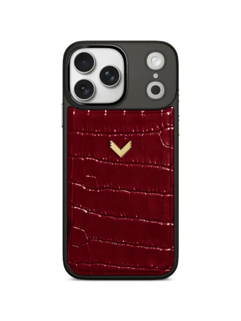VELANTE funda para iPhone 17 Pro Max de piel con efecto de cocodrilo