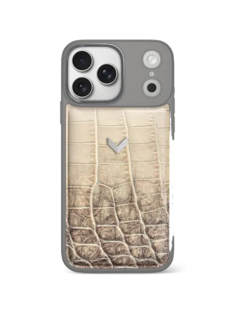 VELANTE croc-embossed leather iPhone 18 Pro Max case