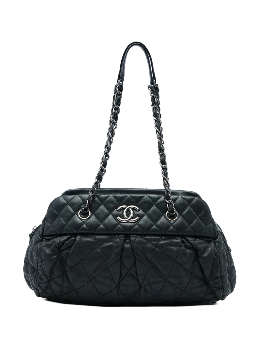 CHANEL Pre-Owned 2010-2011 Quilted Iridescent Calfskin Chic Quilt Bowling Bag shoulder bag - Nero