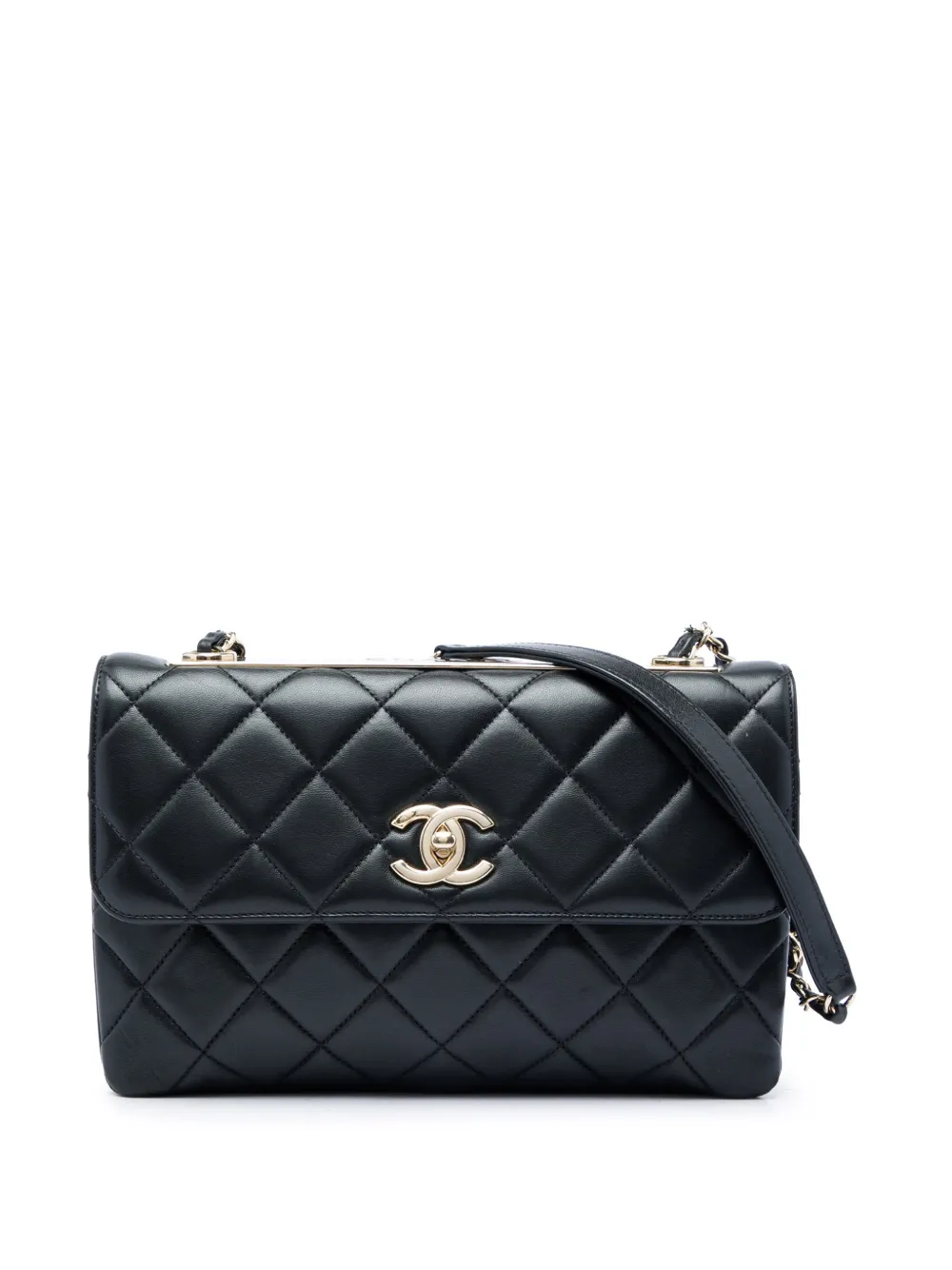 CHANEL Pre-Owned 2019 Medium Lambskin Trendy CC Flap shoulder bag - Black
