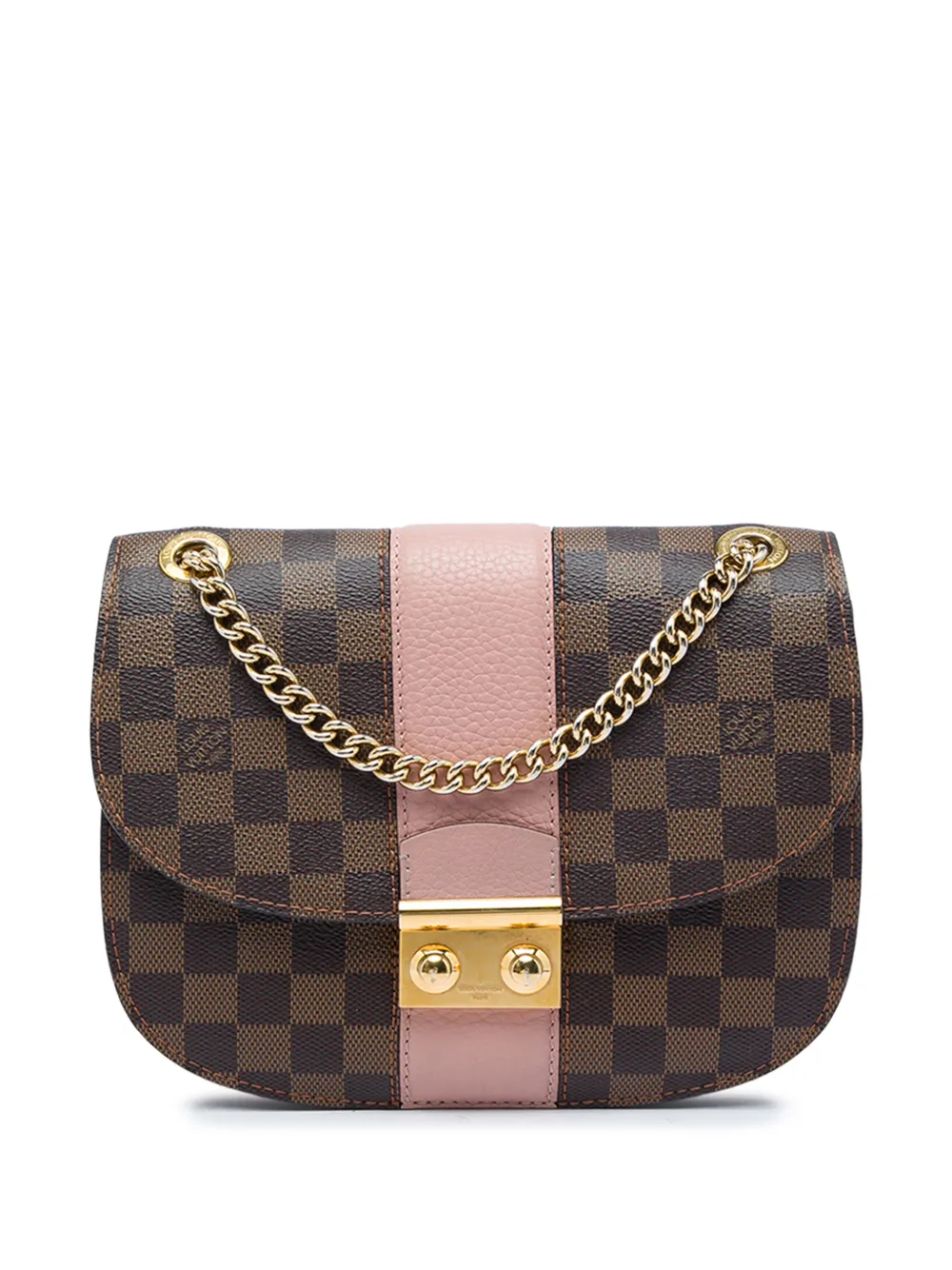 Louis Vuitton Pre-Owned 2017 Damier Ebene Cuir Taurillon Wight shoulder bag - Braun