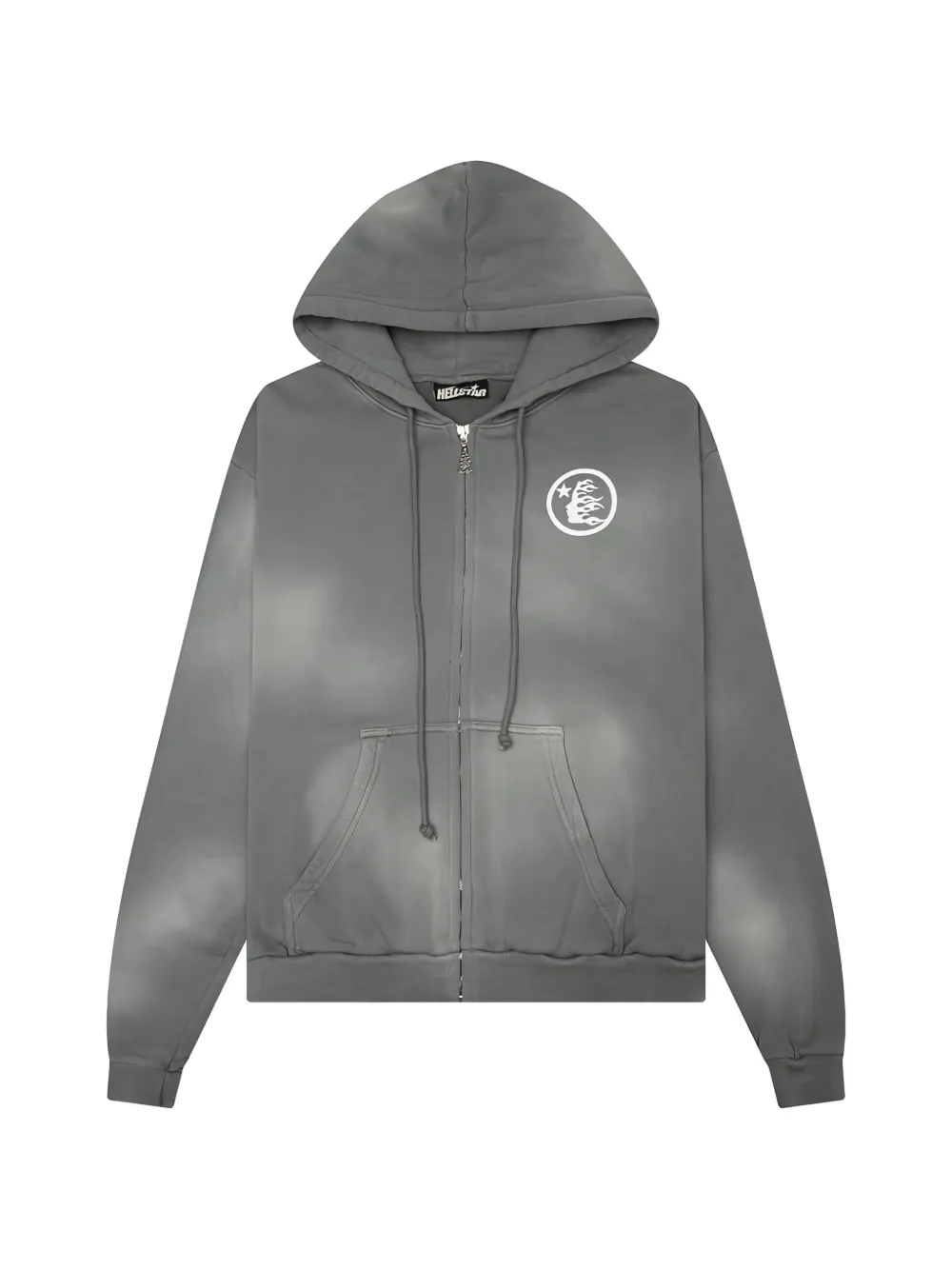 HELLSTAR logo-print zip-up hoodie