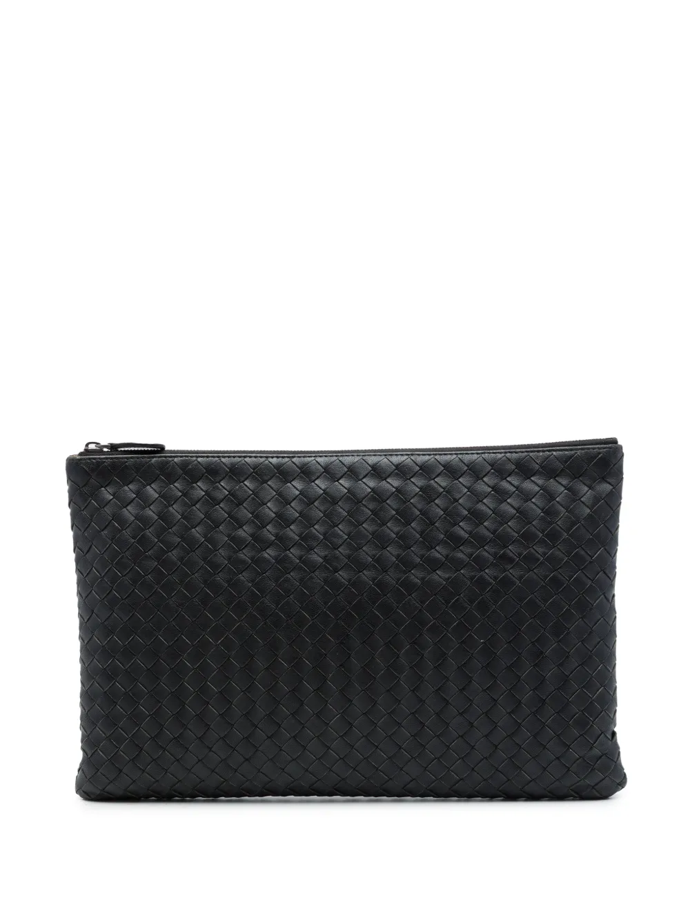 Bottega Veneta Pre-Owned pochette en cuir nappa Intrecciato (2012-2026) - Noir Bottega Veneta Pre-Owned pochette en cuir nappa Intrecciato (2012-2026) - Noir