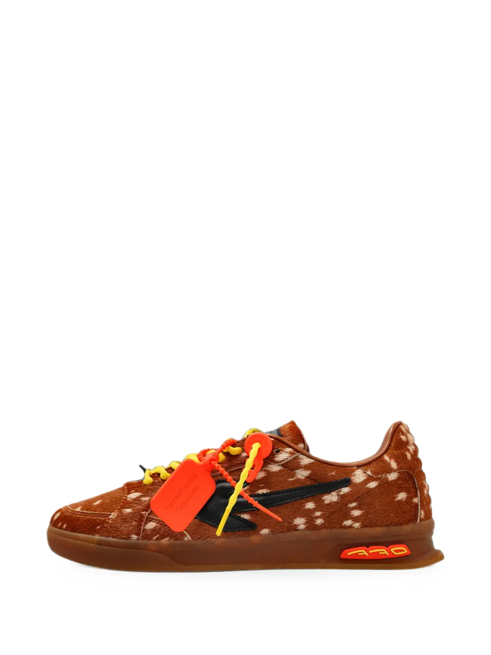 Off-White End Of Play animalier pony hair sneakers - Marrone