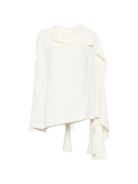 TOTEME Cady asymmetric draped blouse 