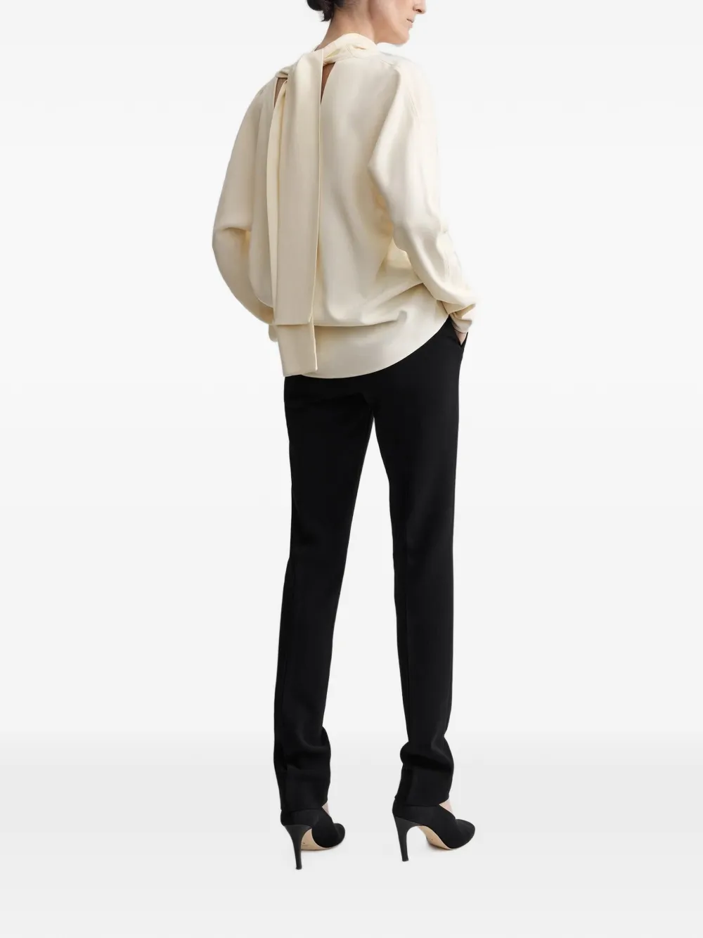 TOTEME Ecru blouse met ronde hals Beige