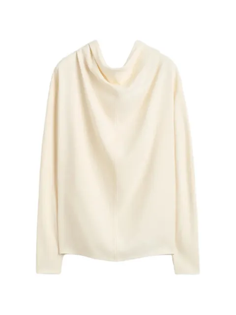 TOTEME cowl neck blouse ecru