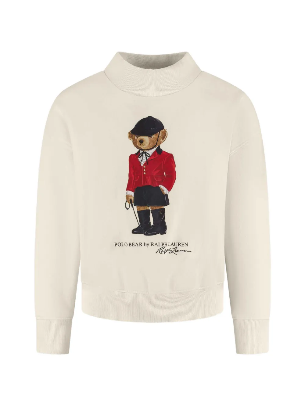POLO RALPH LAUREN KIDS Polo Bear fleece boxy sweatshirt - Nude
