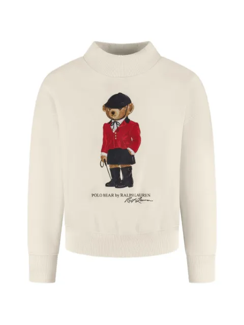 POLO RALPH LAUREN KIDS Polo Bear fleece boxy sweatshirt