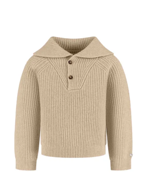 Donsje Faro ribbed-knit sailor-collar sweater