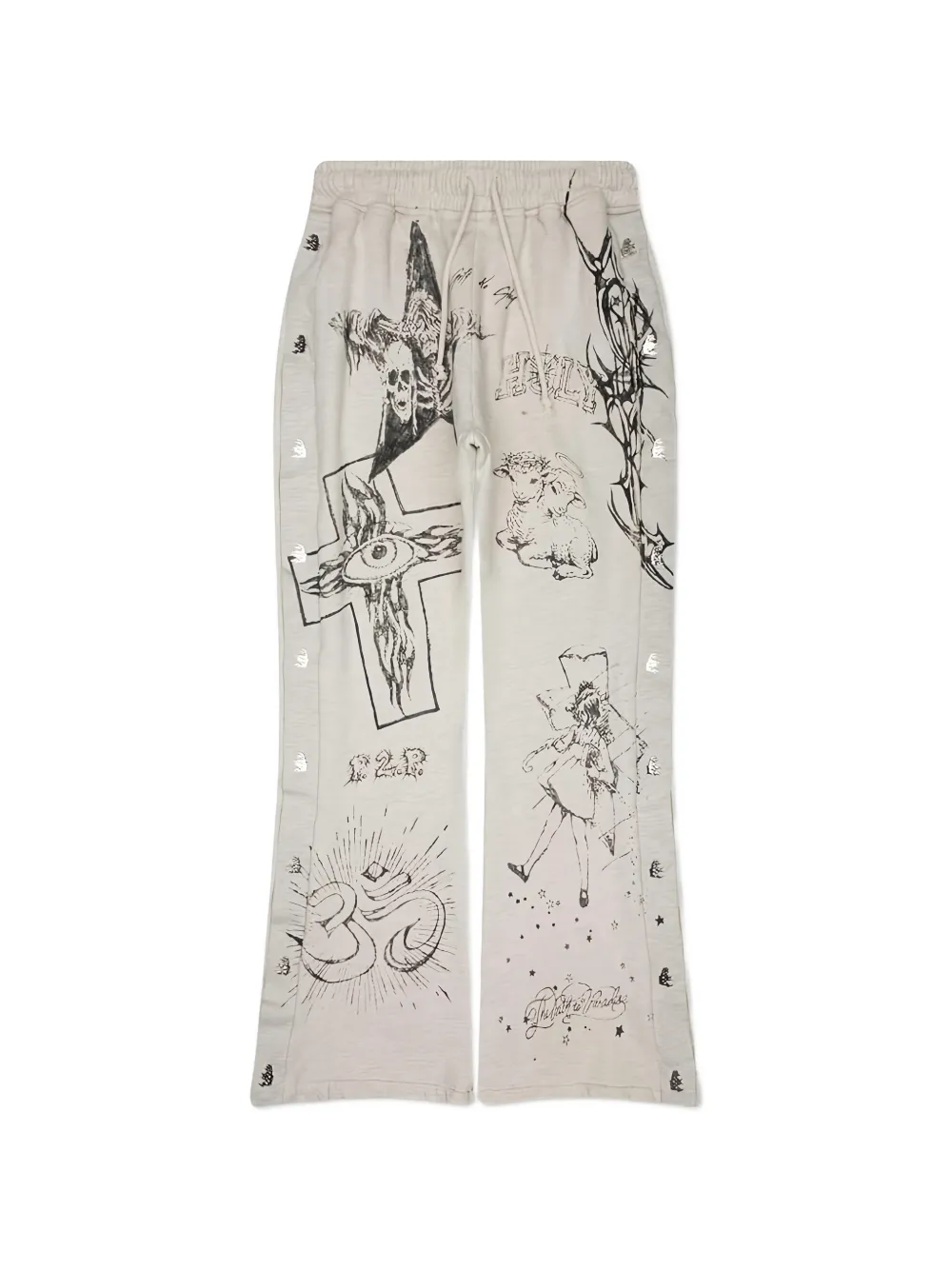 HELLSTAR graphic-print track pants - Toni neutri