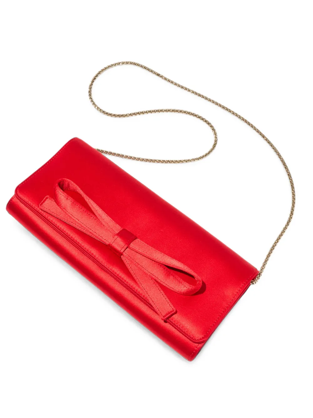 Carolina Herrera Margaret clutch met strikdetail Rood