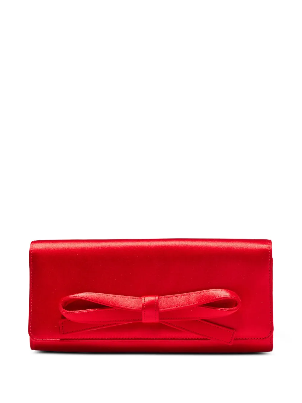 Carolina Herrera Margaret bow-detail clutch bag - Rot