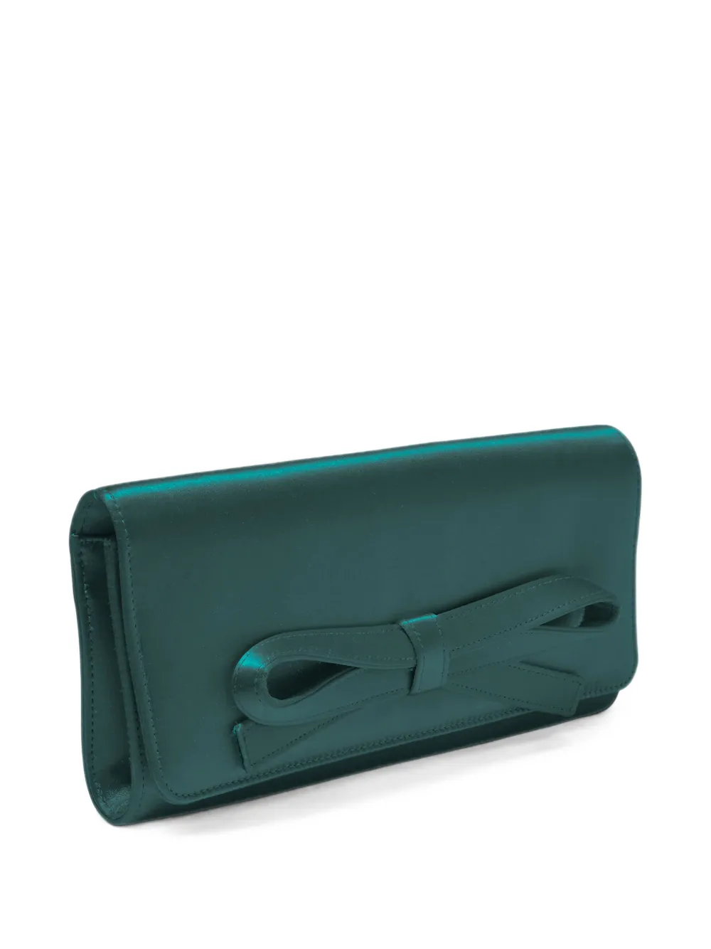 Carolina Herrera Margaret Bow-detail Clutch Bag in Green, view 2