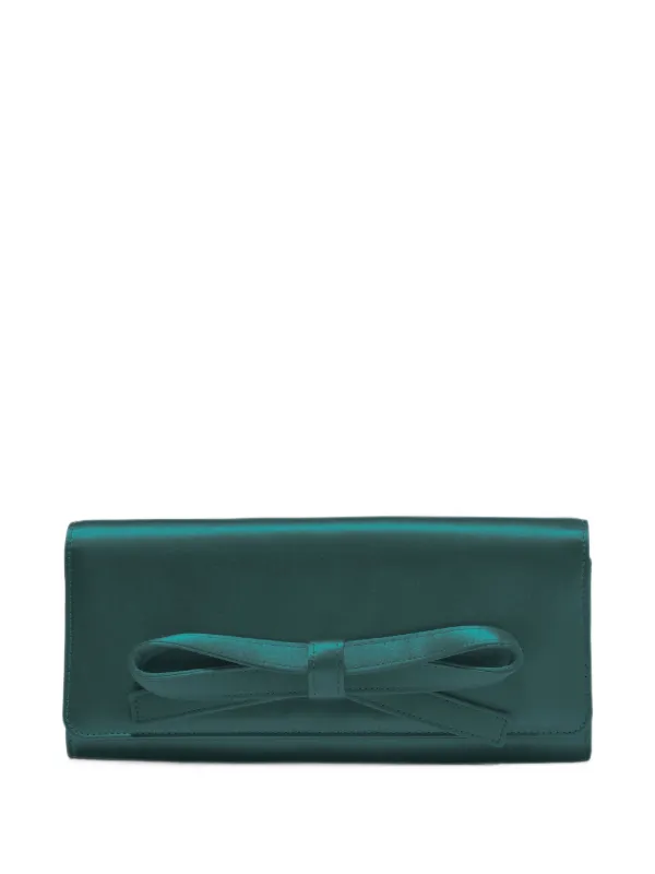 Carolina Herrera Margaret Bow-detail Clutch Bag in Green
