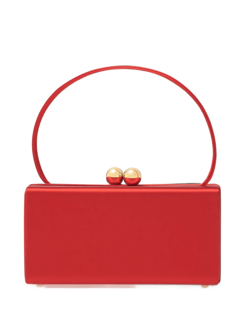 Carolina Herrera mini Mimi satin clutch bag Rood