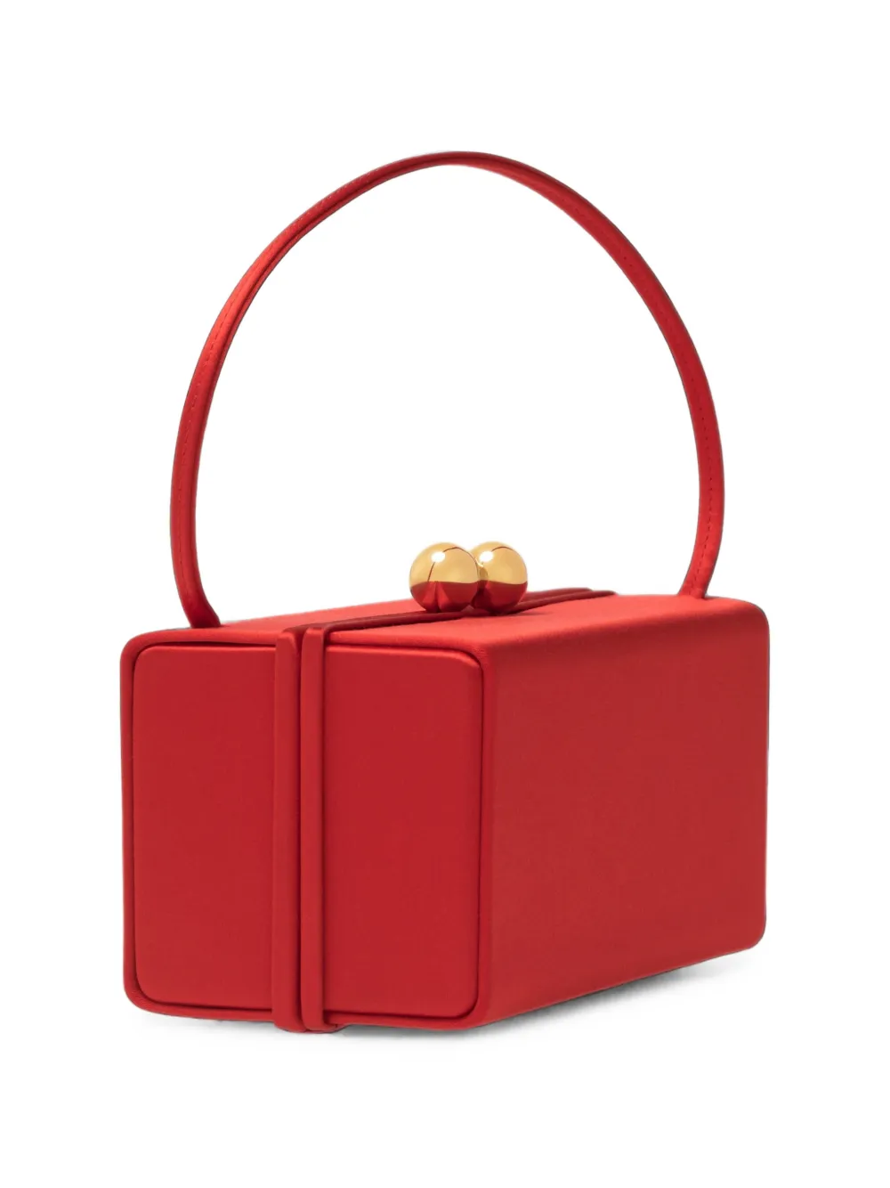 Carolina Herrera mini Mimi satin clutch bag Rood