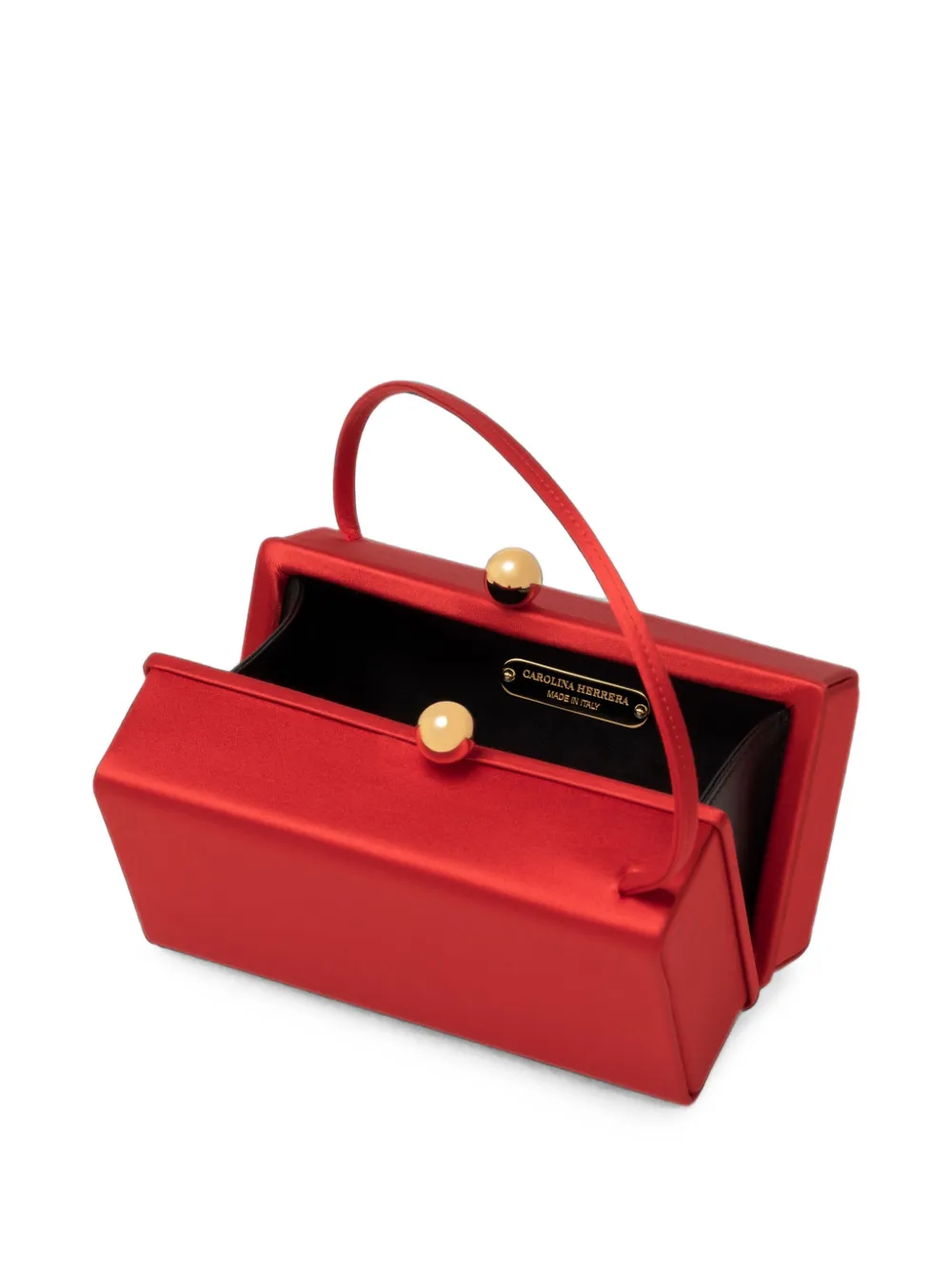 Carolina Herrera mini Mimi satin clutch bag Rood