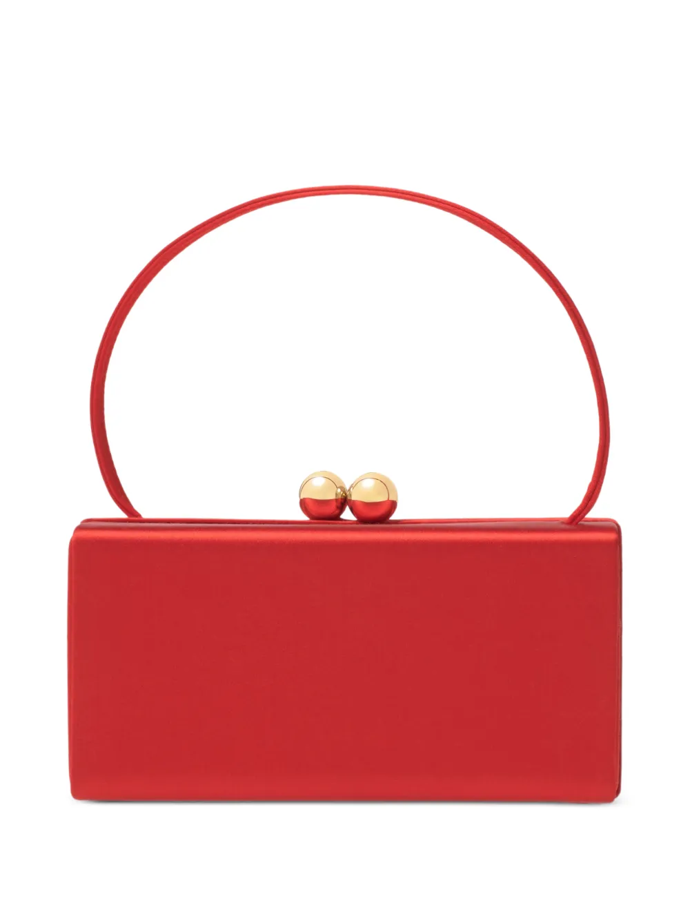 Carolina Herrera Mimi satijnen clutch Rood