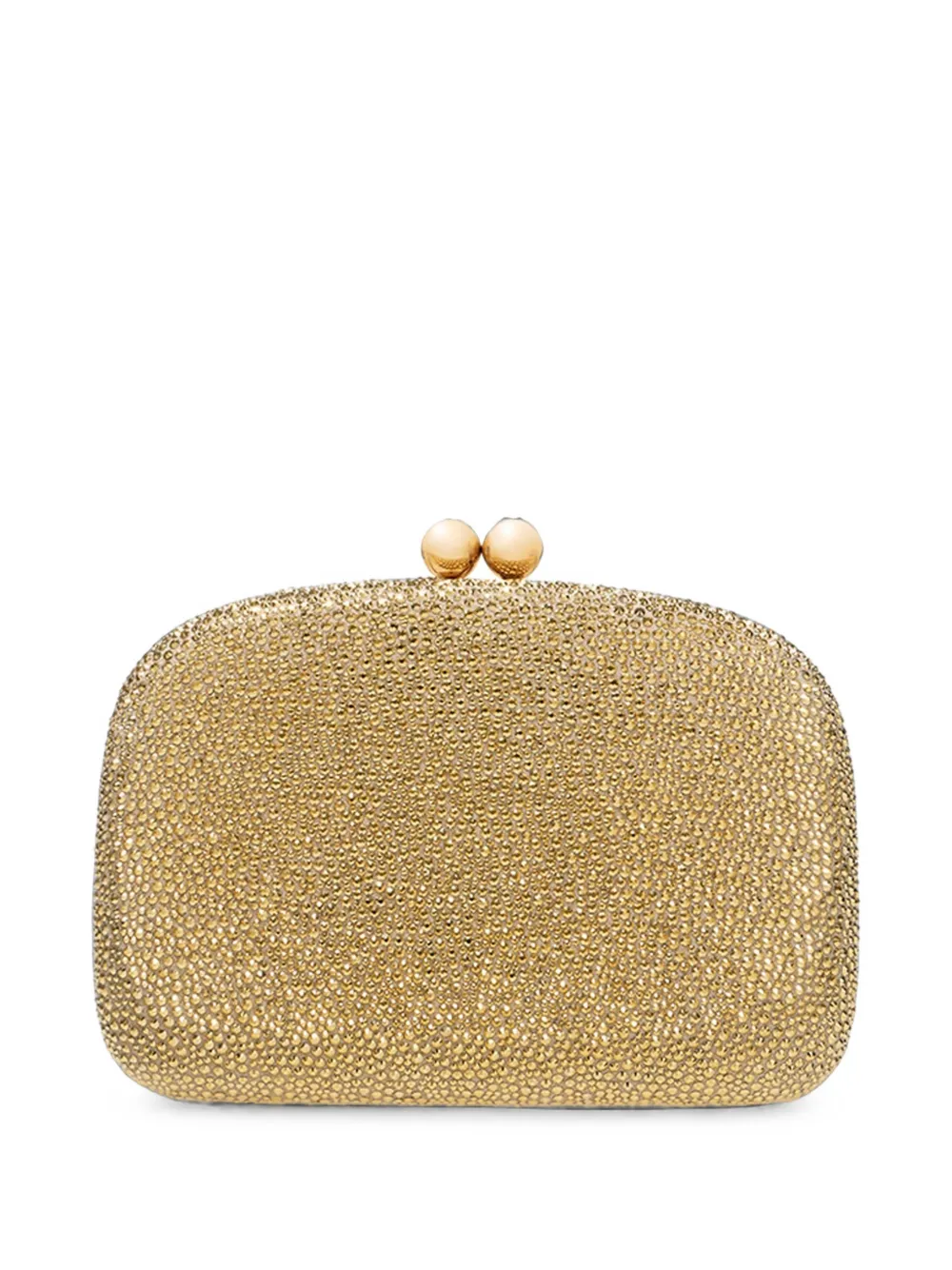 Carolina Herrera Vega crystal-embellished clutch bag - Gold