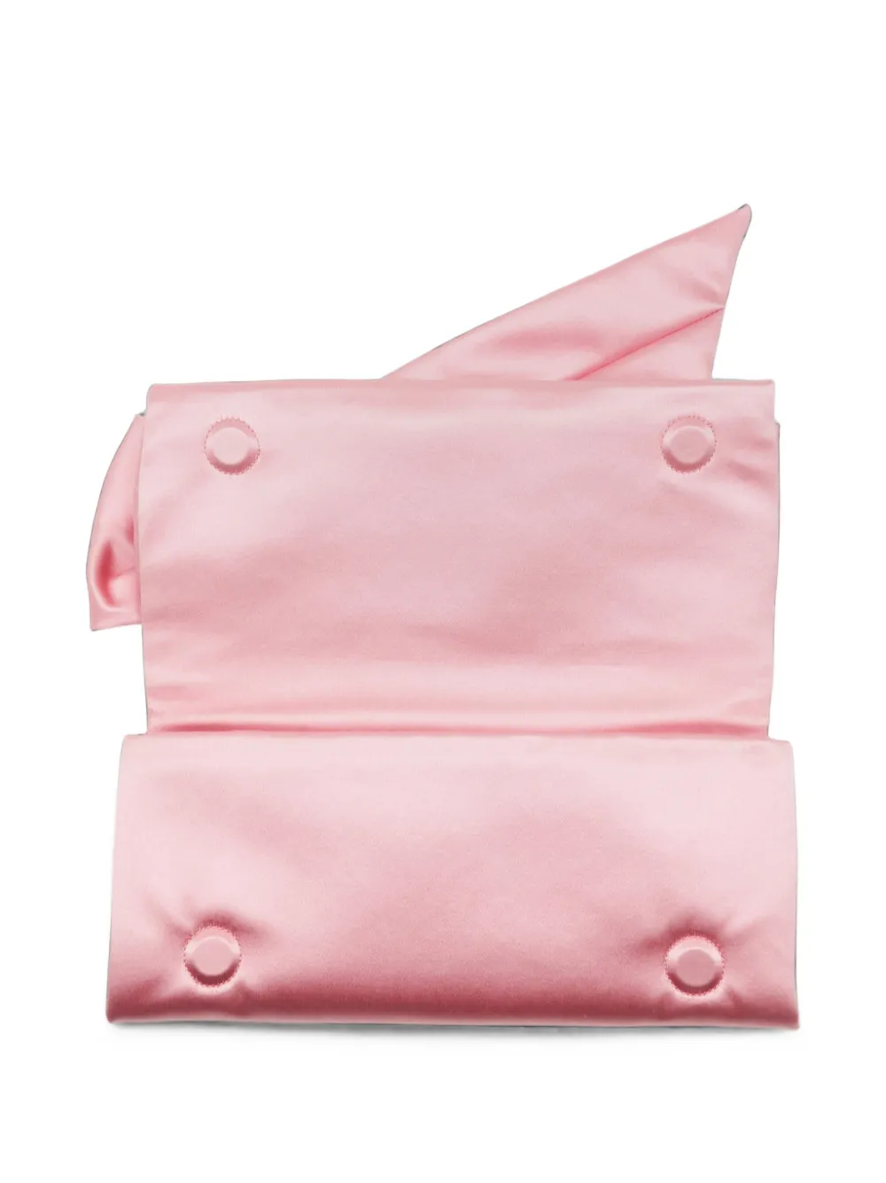 Carolina Herrera Karlita satijnen clutch met strik Roze