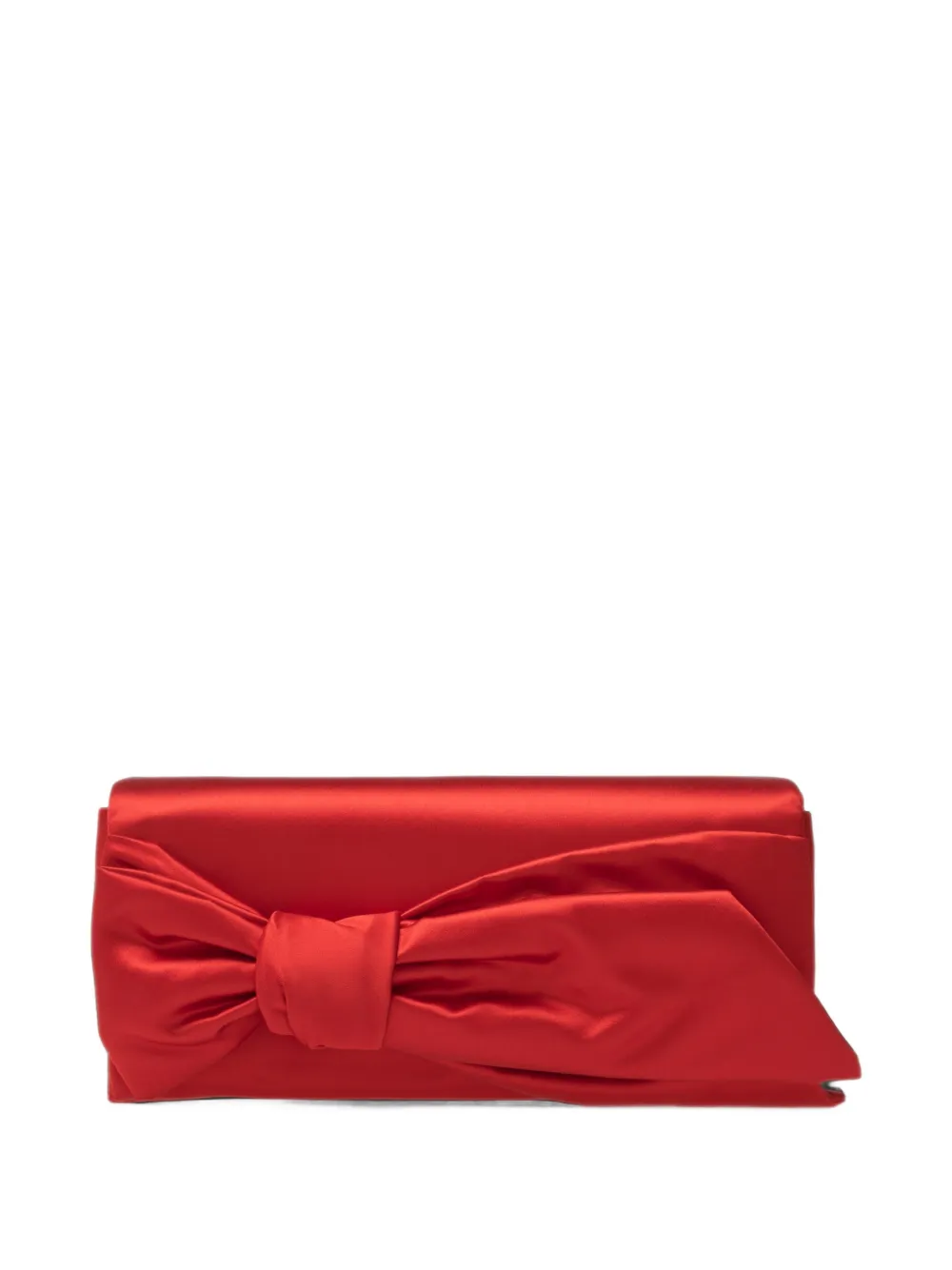 Carolina Herrera Karlita bow-detail clutch bag - Rouge