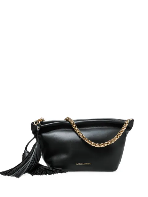 Carolina Herrera clutch Pia de piel con detalle de borla
