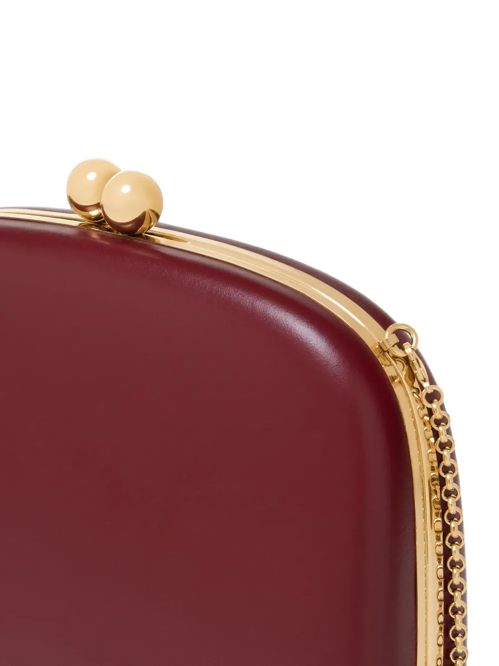 Carolina Herrera Vega leren clutch Rood