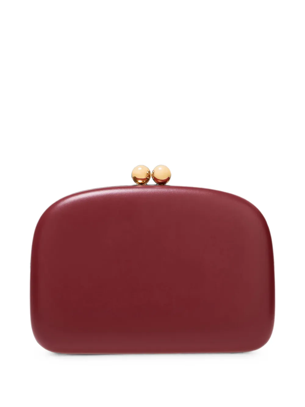 Carolina Herrera Vega leather clutch bag - Rouge