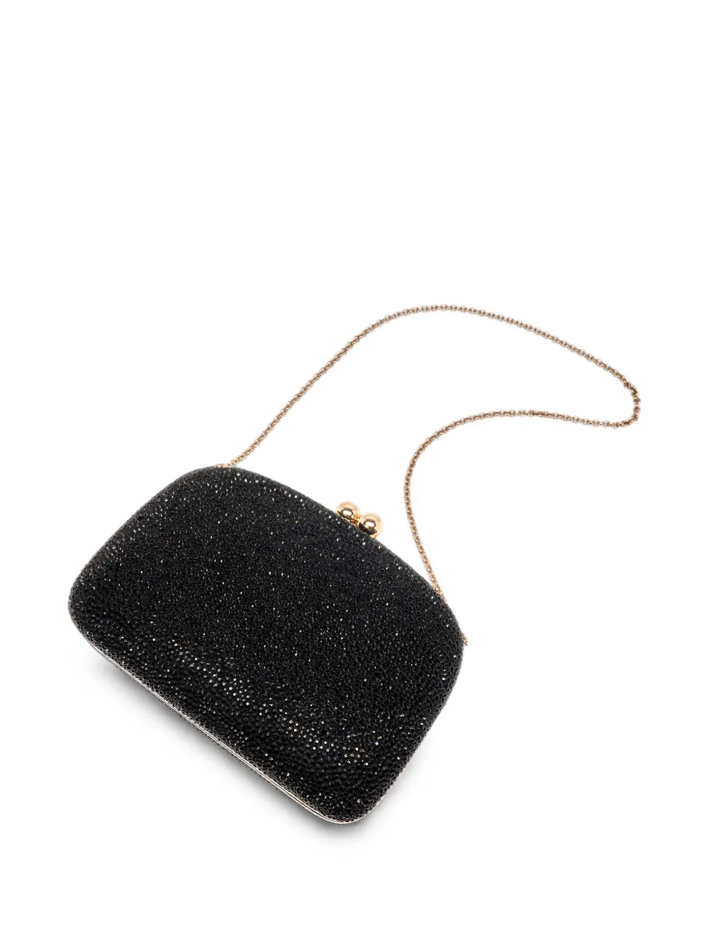 Carolina Herrera Vega clutch verfraaid met kristallen Zwart