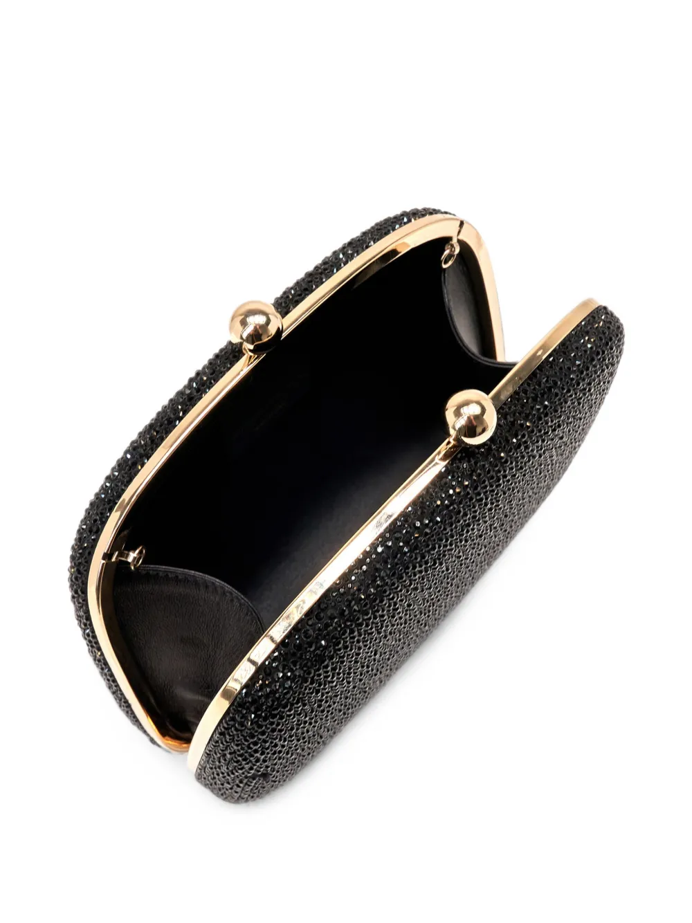 Carolina Herrera Vega clutch verfraaid met kristallen Zwart