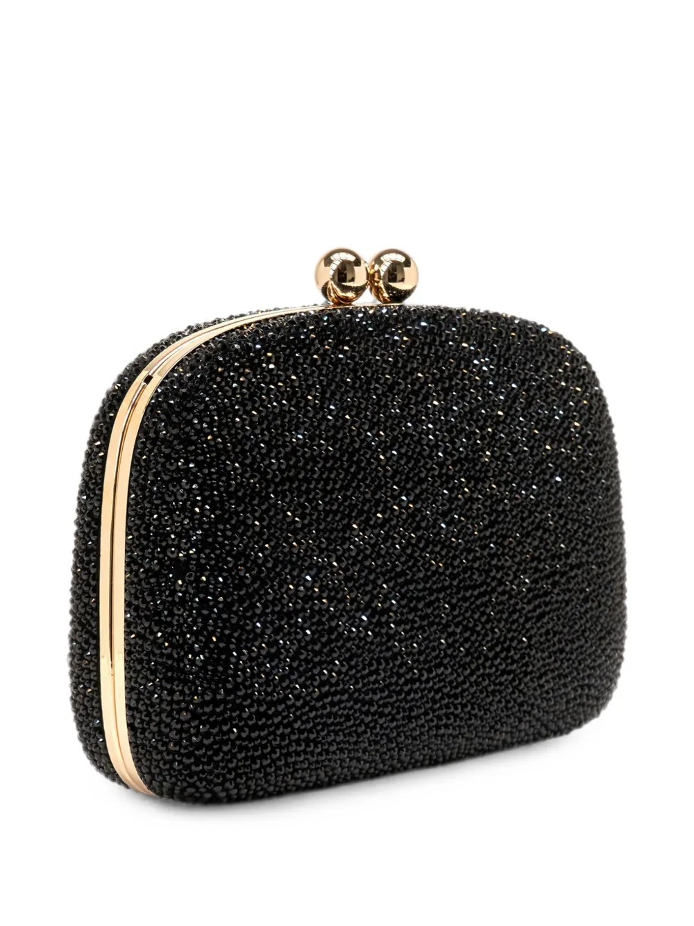 Carolina Herrera Vega clutch verfraaid met kristallen Zwart