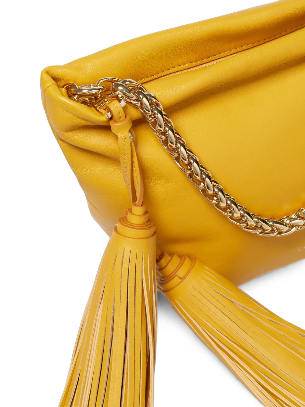 Carolina Herrera Pia Tassel-detail Shoulder Bag in Yellow, view 3