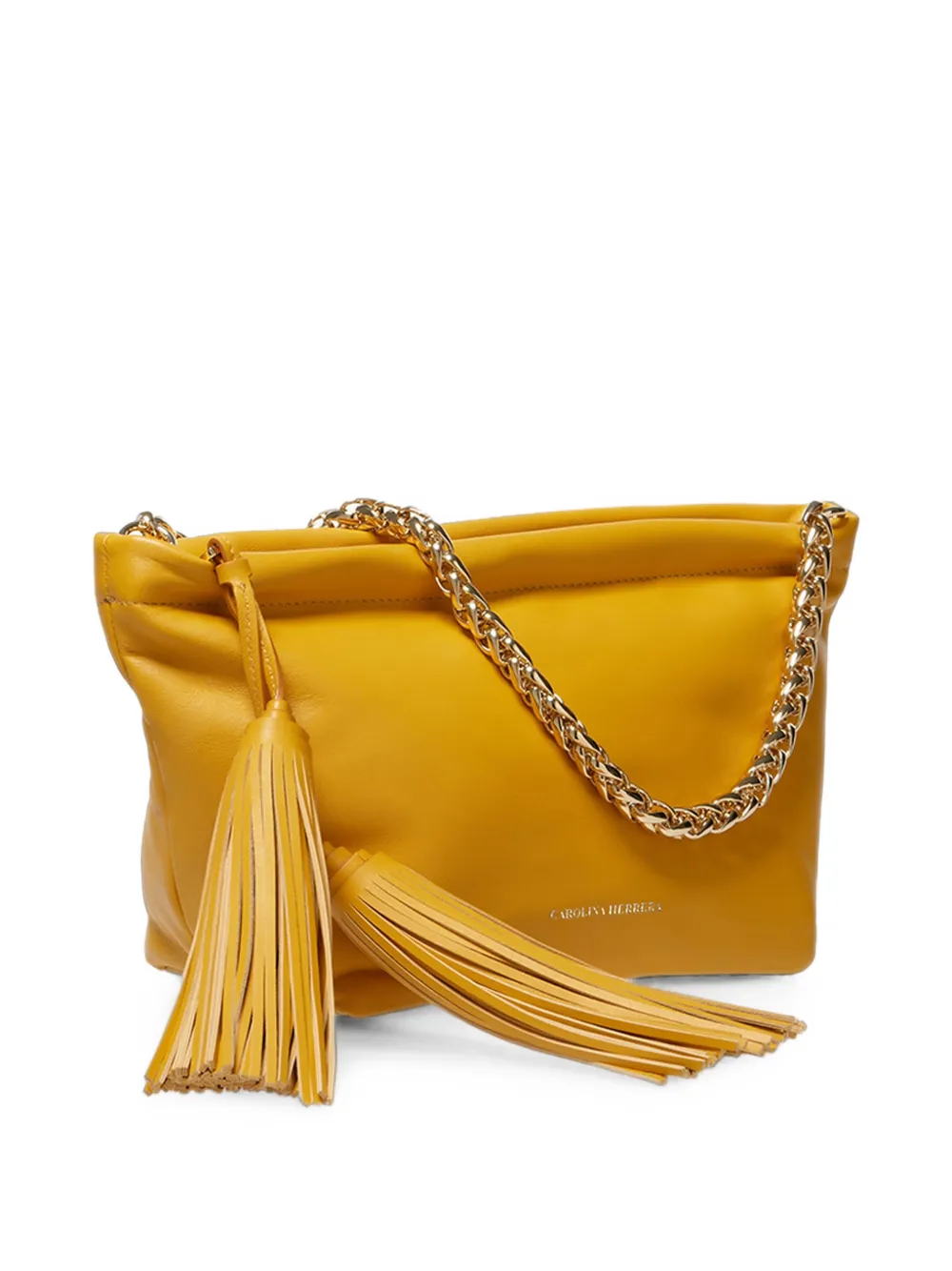 Carolina Herrera Pia Tassel-detail Shoulder Bag in Yellow, view 2