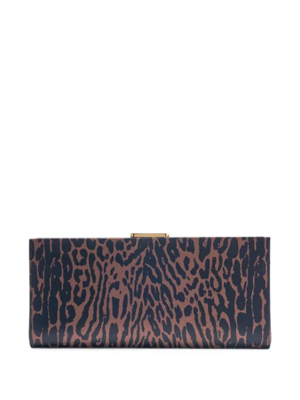 Carolina Herrera Pats Leopard-print Clutch Bag in Brown