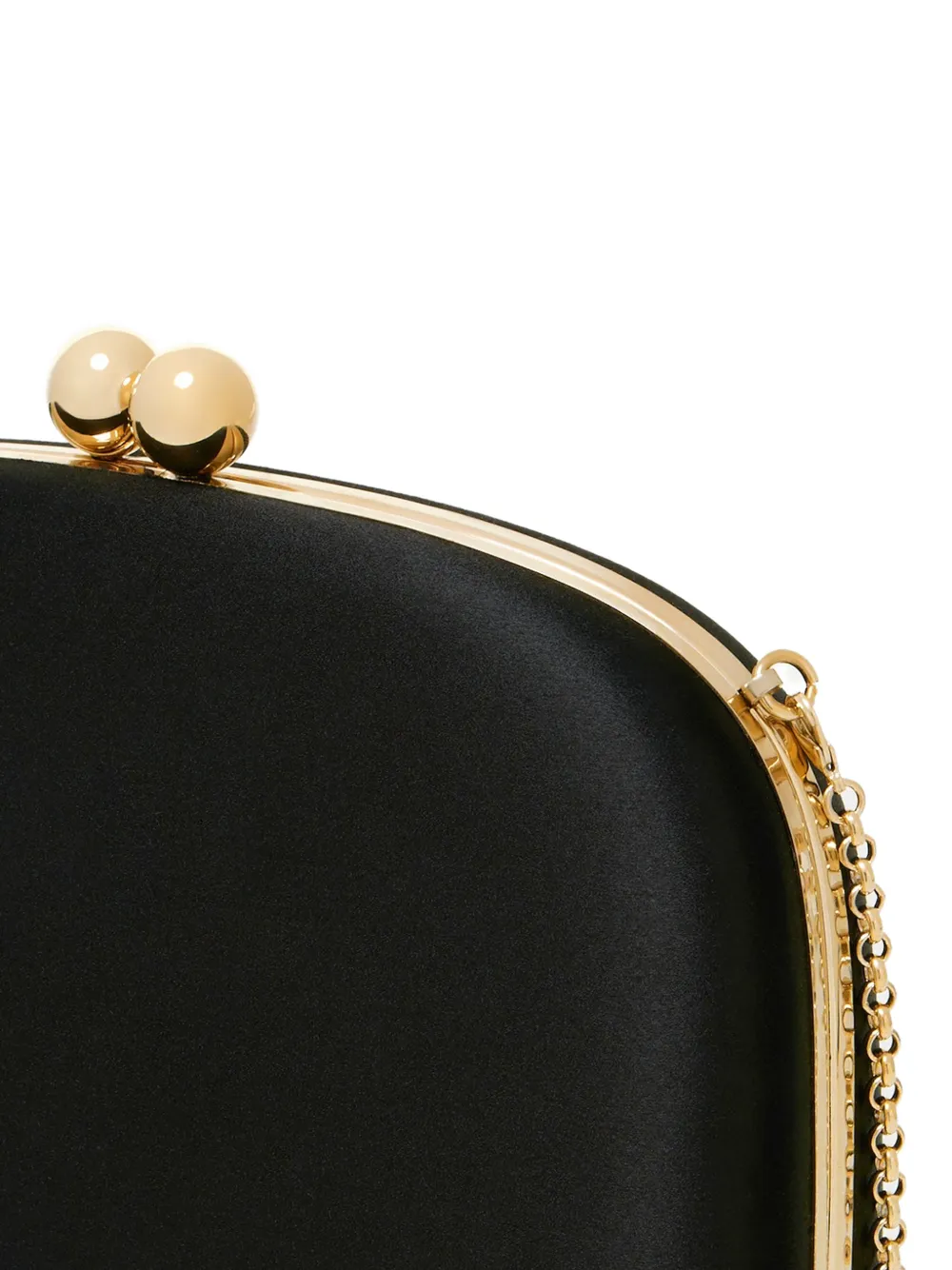Carolina Herrera Vega satijnen clutch Zwart