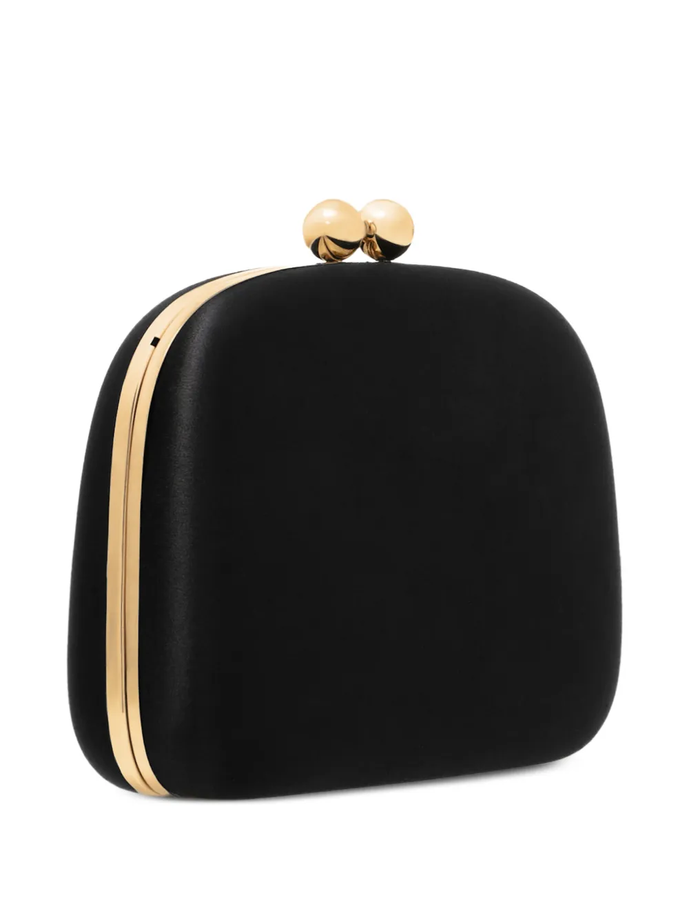 Carolina Herrera Vega satijnen clutch Zwart