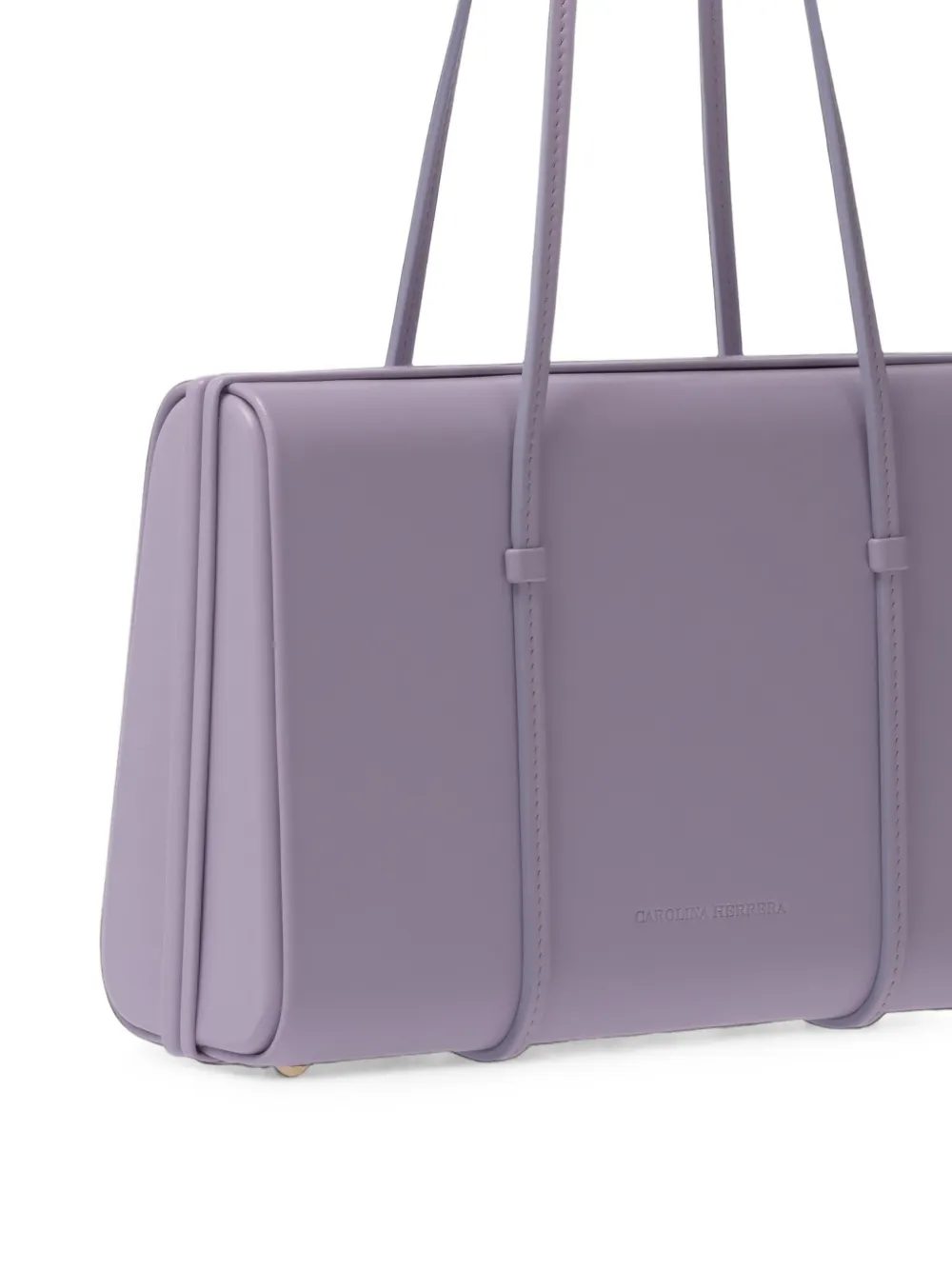 Carolina Herrera Luci leather shoulder bag Paars