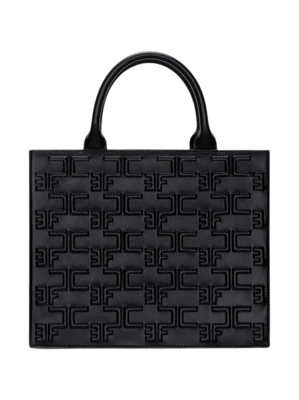 Elisabetta Franchi bold monogram medium shopper bag Zwart